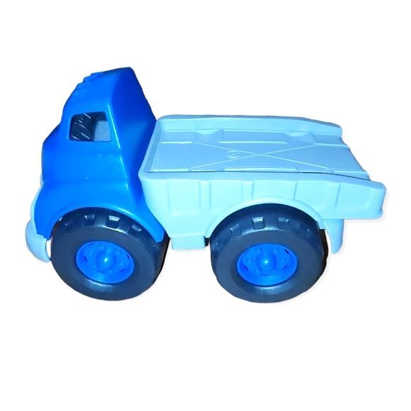 Green Toys Large Blue and Gray Toy Rollback Truck 11"X6.5"X6.5" - Picture 3 of 7
